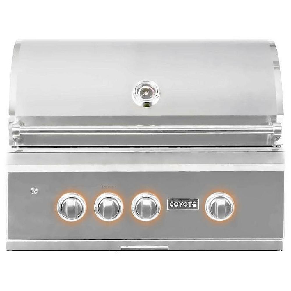 Parrilla Coyote empotrada de 30" S-Series con 2 quemadores Infinity burners, quemador infr…