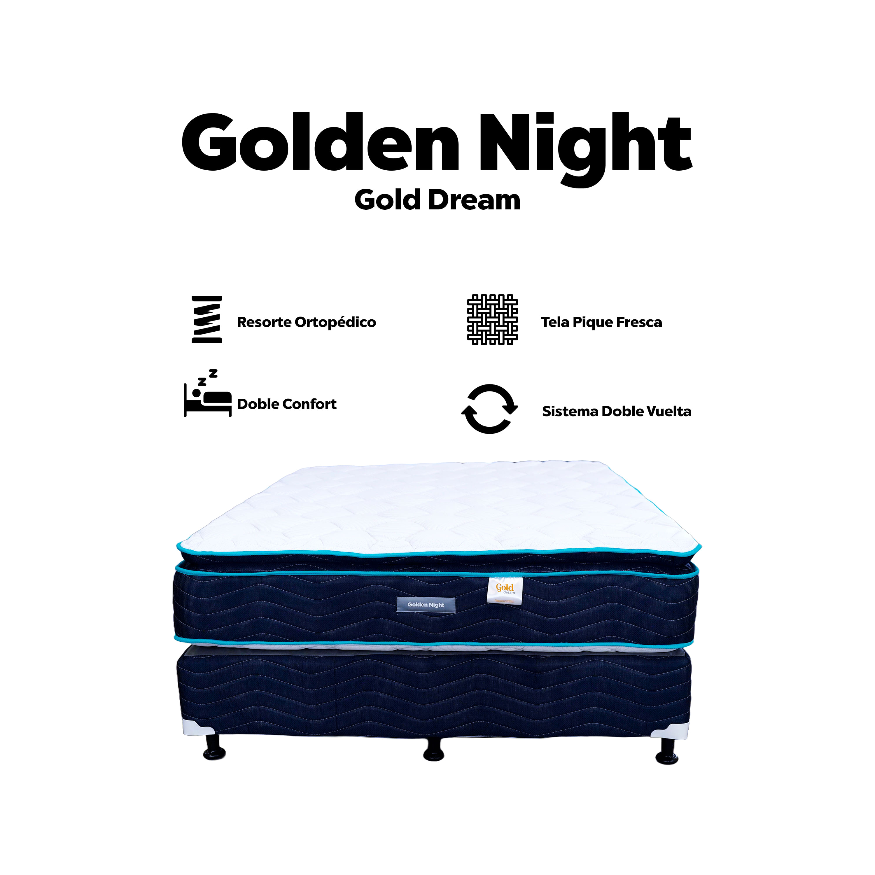 Cama Golden Night modelo Gold Dream matrimonial