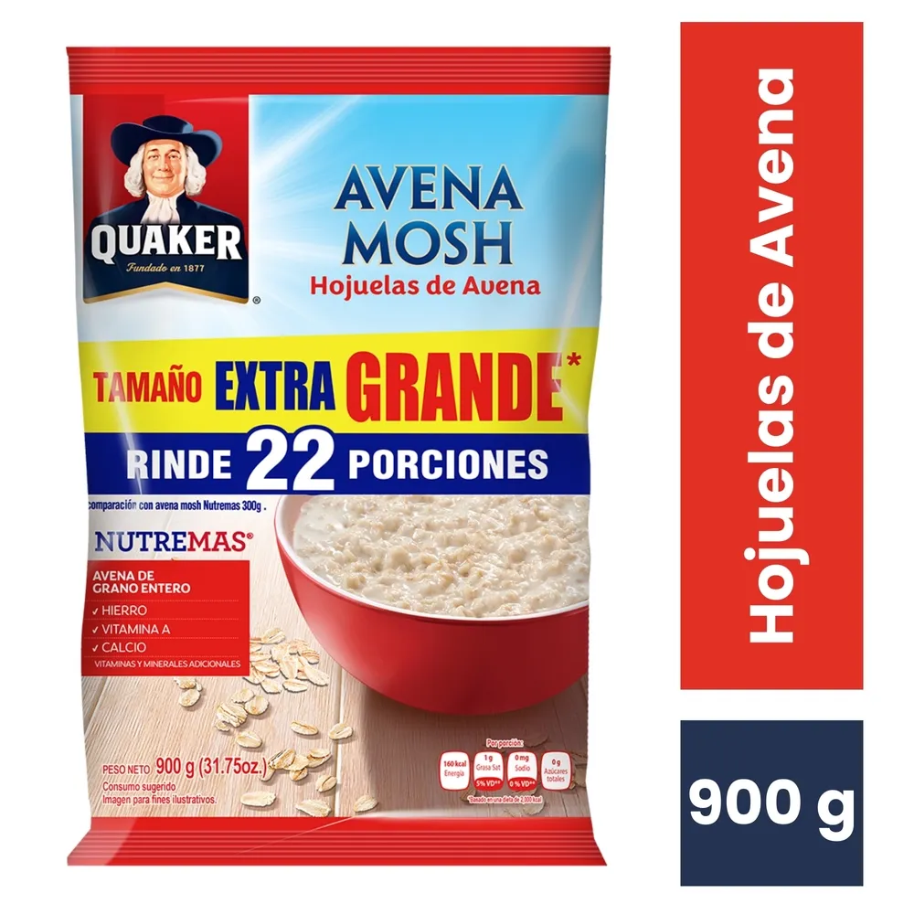 Hojuelas de Avena Quaker Nutremas Mosh - 900 g