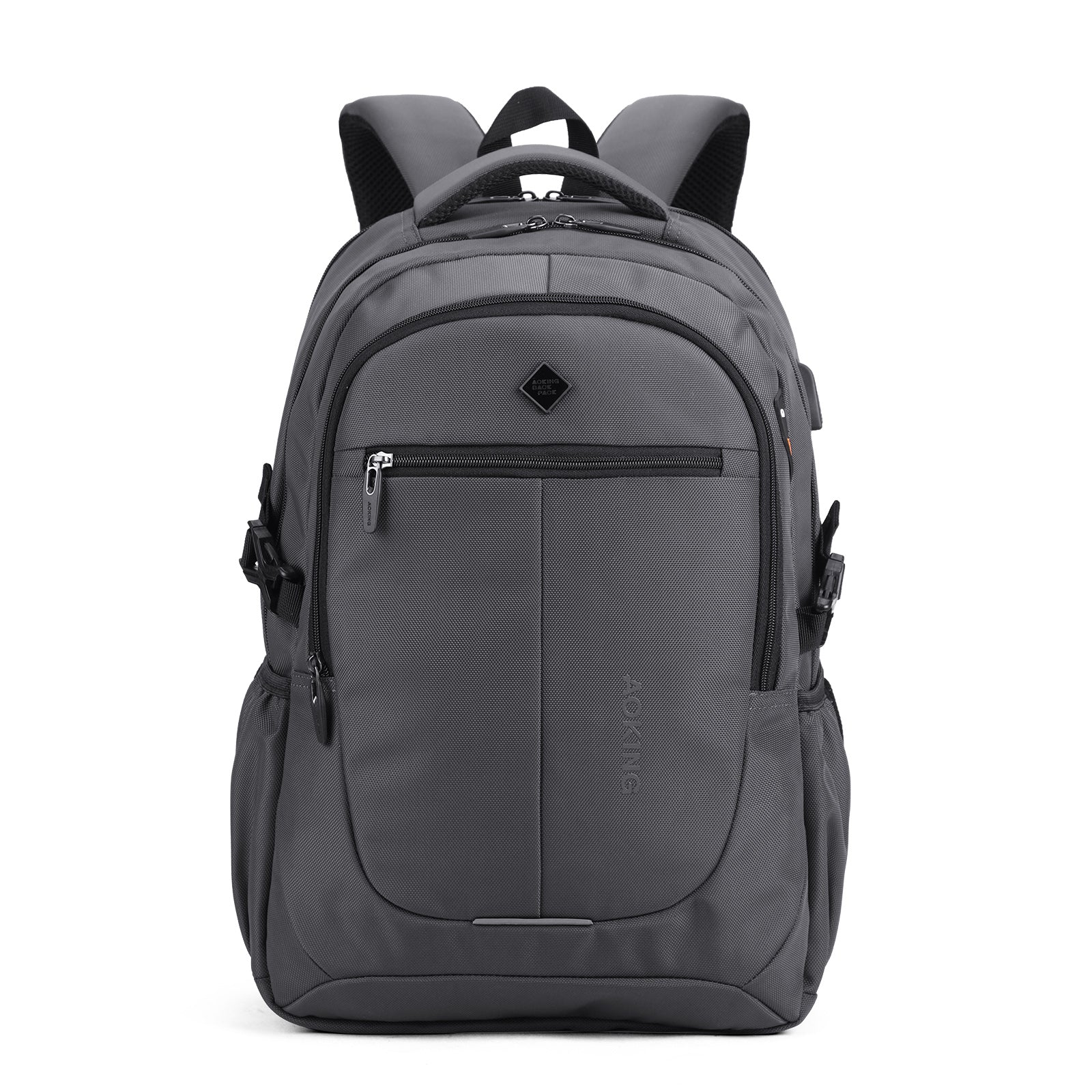 Mochila Aoking escolar para hombre modelo SN97095 gris