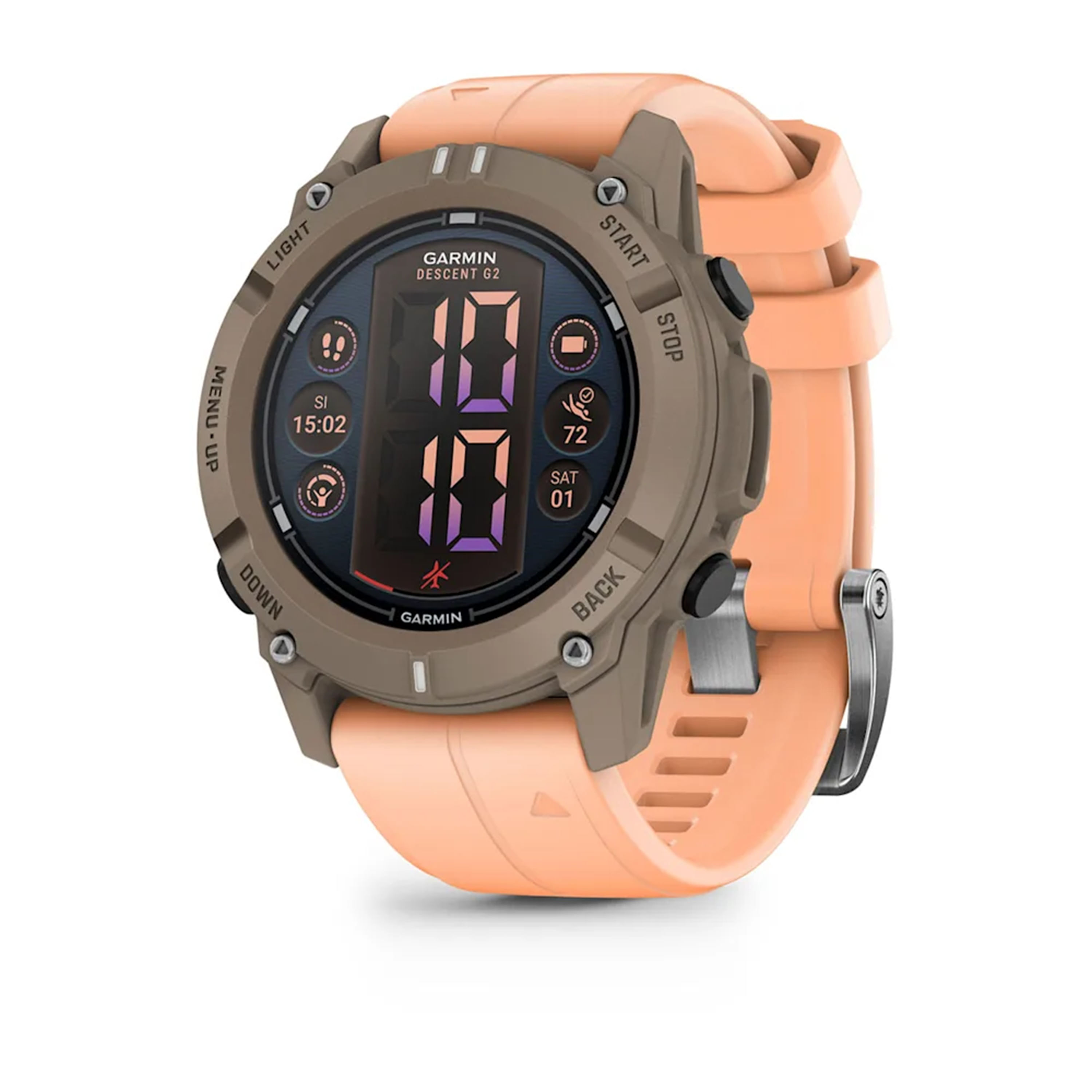 Reloj Garmin Descent G2 Paloma con correa rosa
