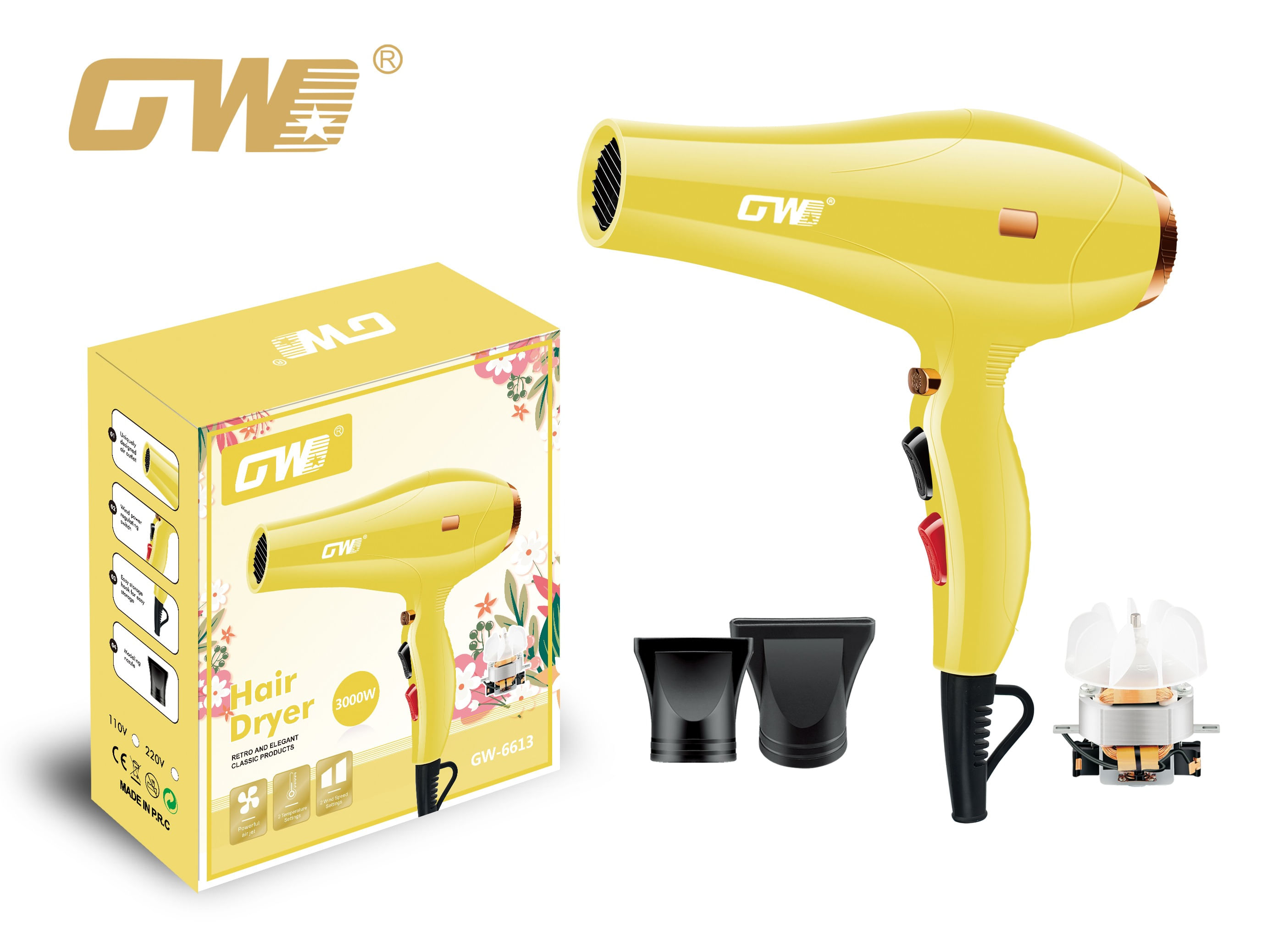 Secador de pelo GW modelo GW-6613