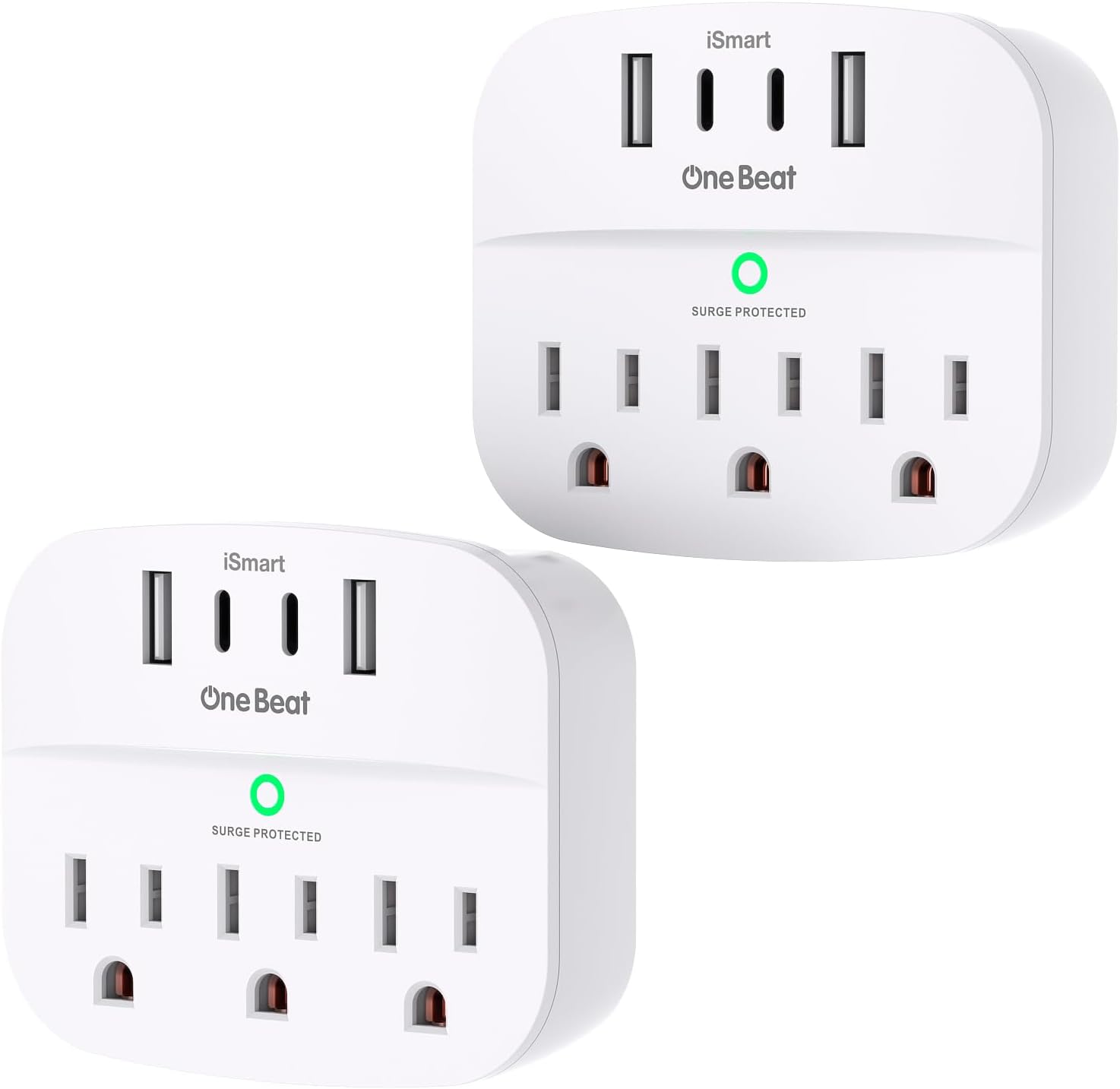 Regletas One Beat con 3 salidas de pared 4 cargadores de pared USB modelo OB6016C2P 2 unid…