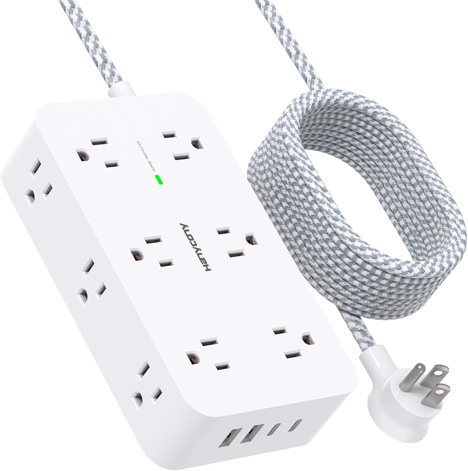 Regleta Hanycony protectora contra sobretensiones modelo HN12WUC2