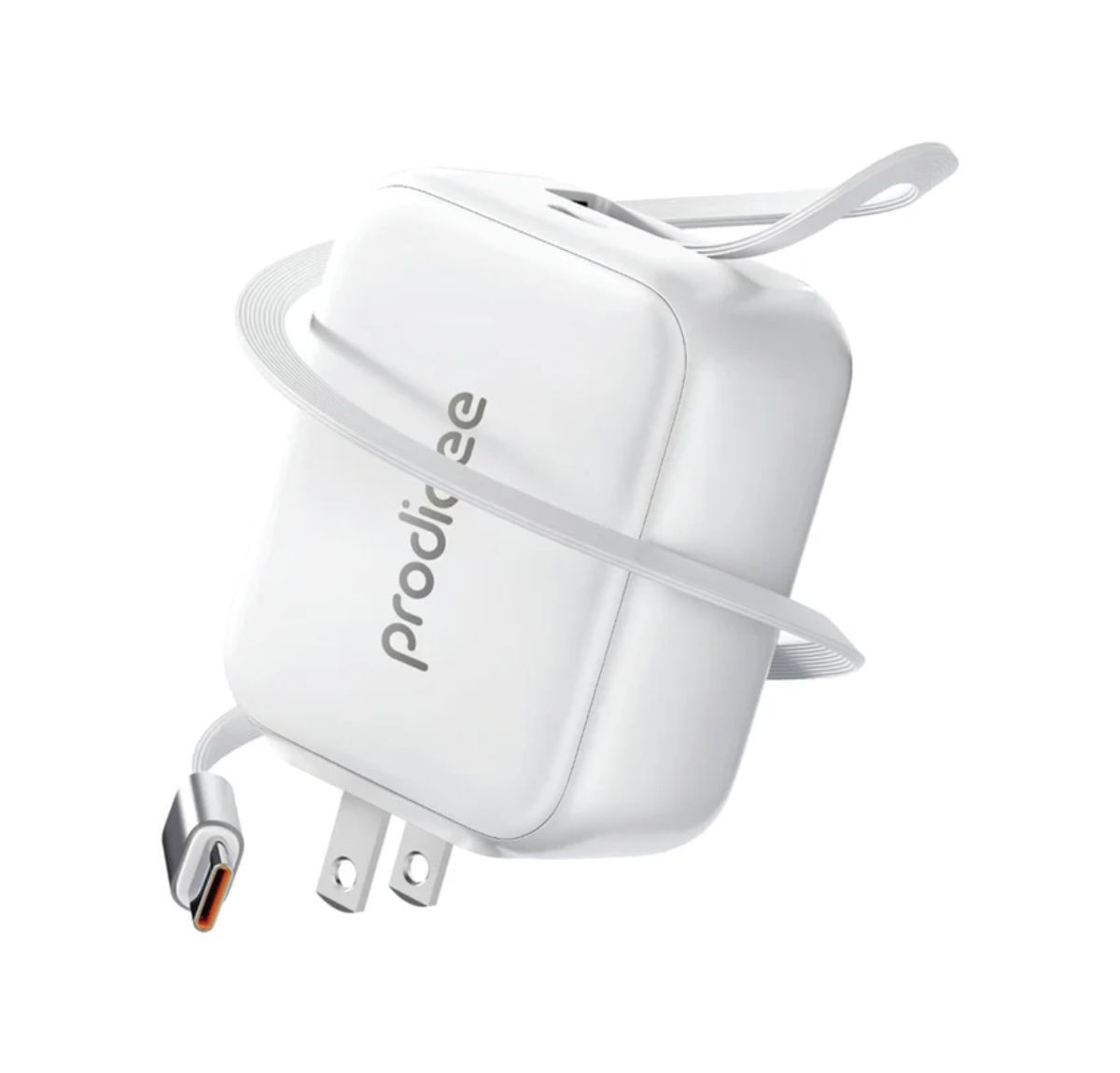 Cargador Prodigee Retract-it Tipo C 30W blanco