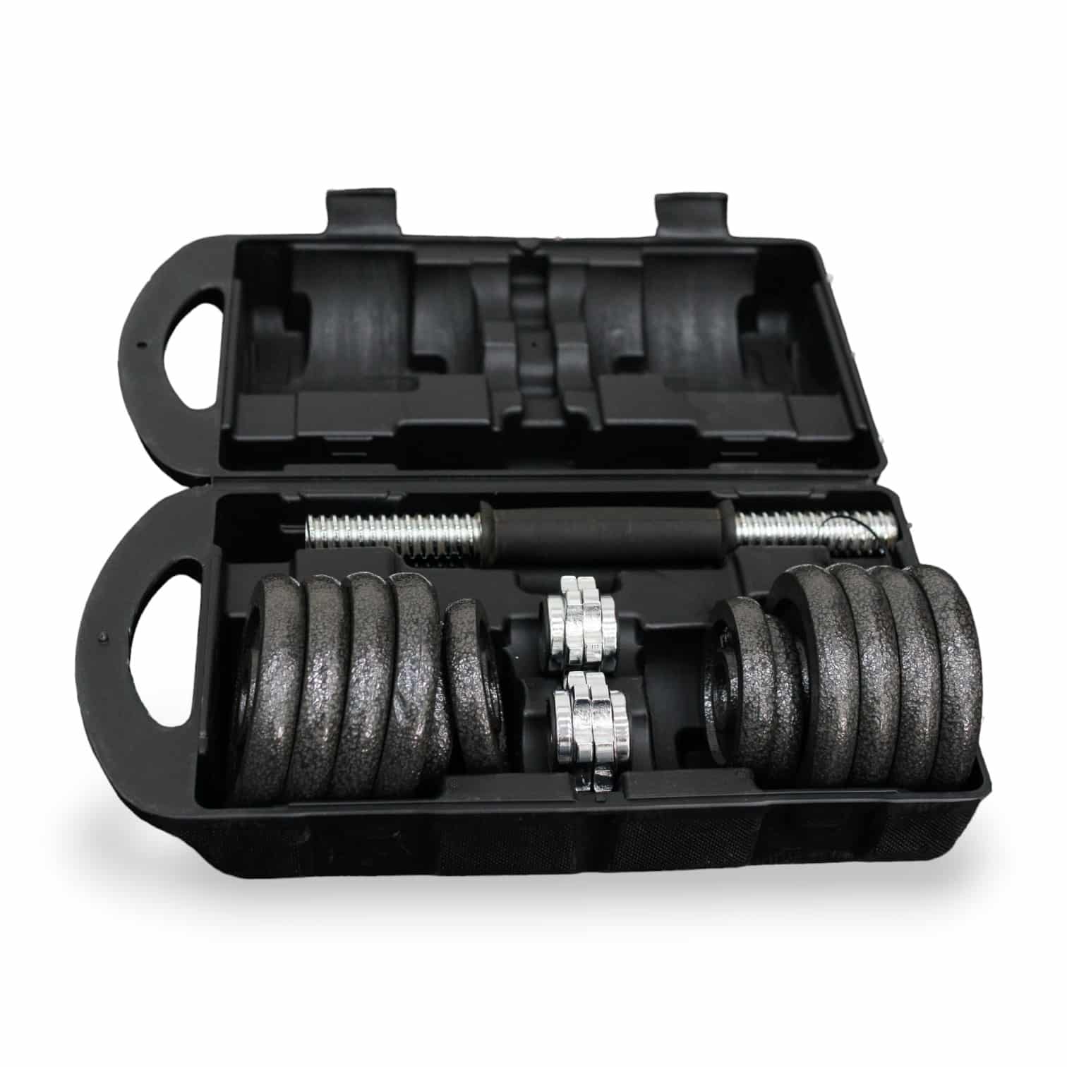 Set de barras y discos Gym de hierro 15kg modelo 28765-12
