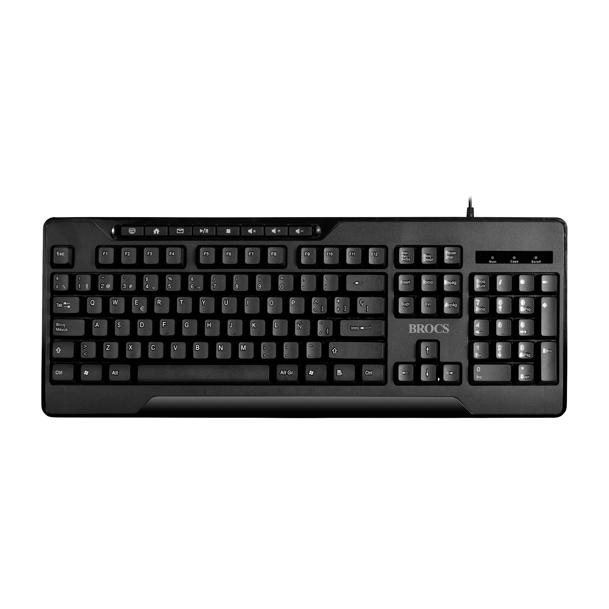 Teclado BROCS Confort multimedia alámbrico