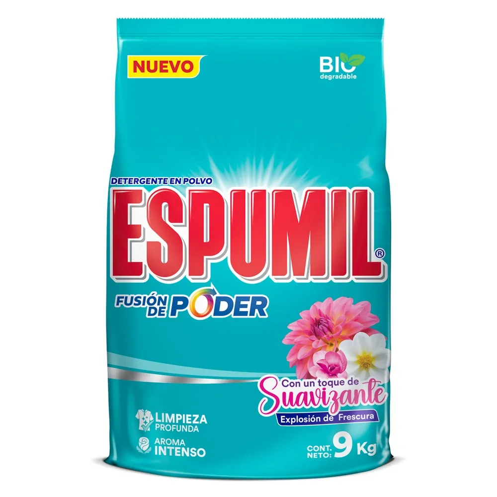 Detergente Espumil en polvo suavizante aroma frescura - 9000 g