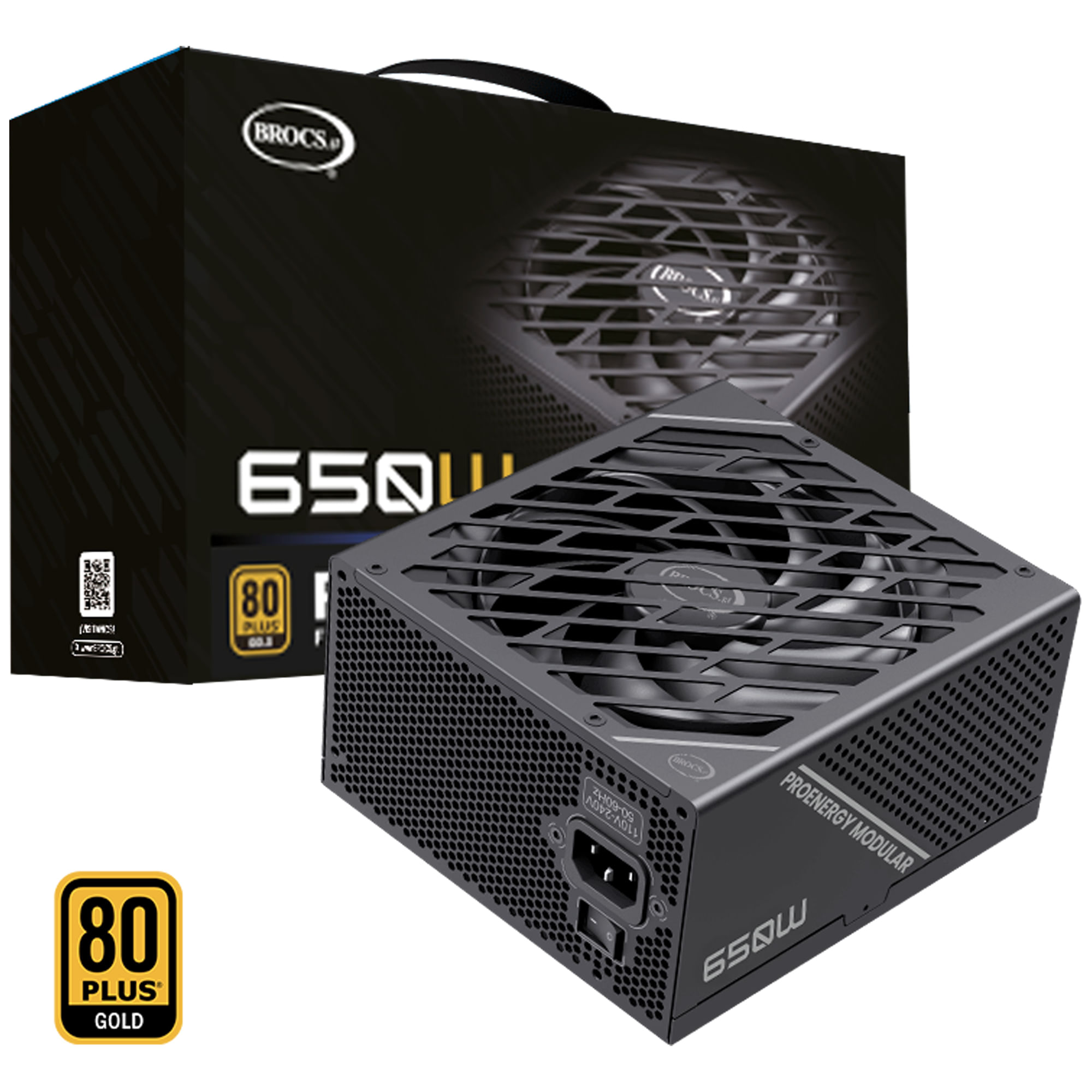 Fuente de poder BROCS ProEnergy ATX 650W 80 Plus Gold