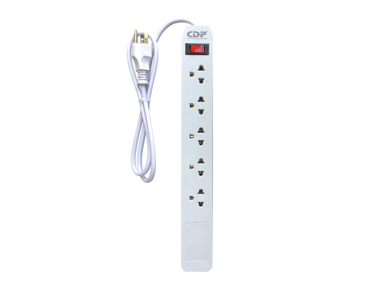 Regleta CDP R-SS5 1800 W 5 salidas supresor de picos 210 Julios 120 Vac