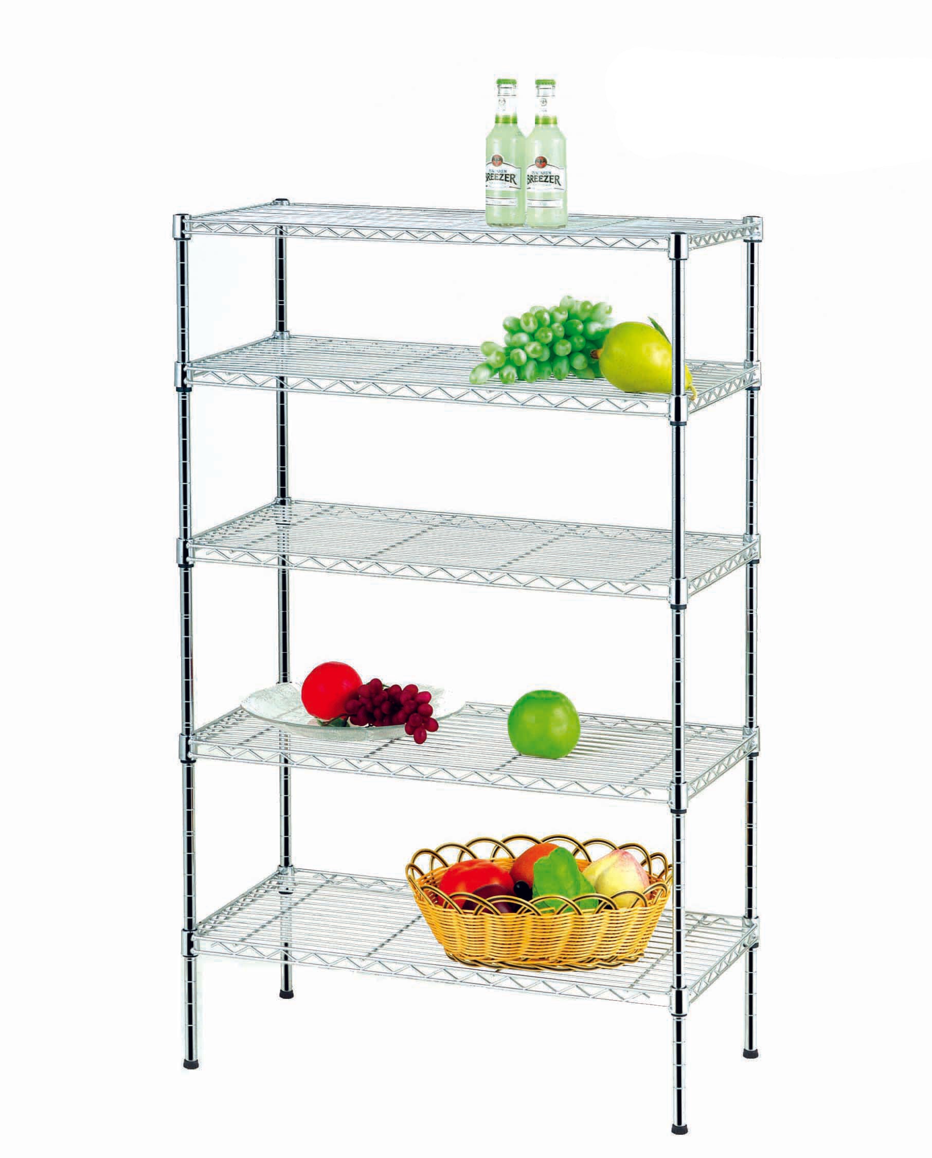 Estantería Wire Shelf de metal para uso múltiple 75cm x 35cm x 120cm modelo CJ-B1080