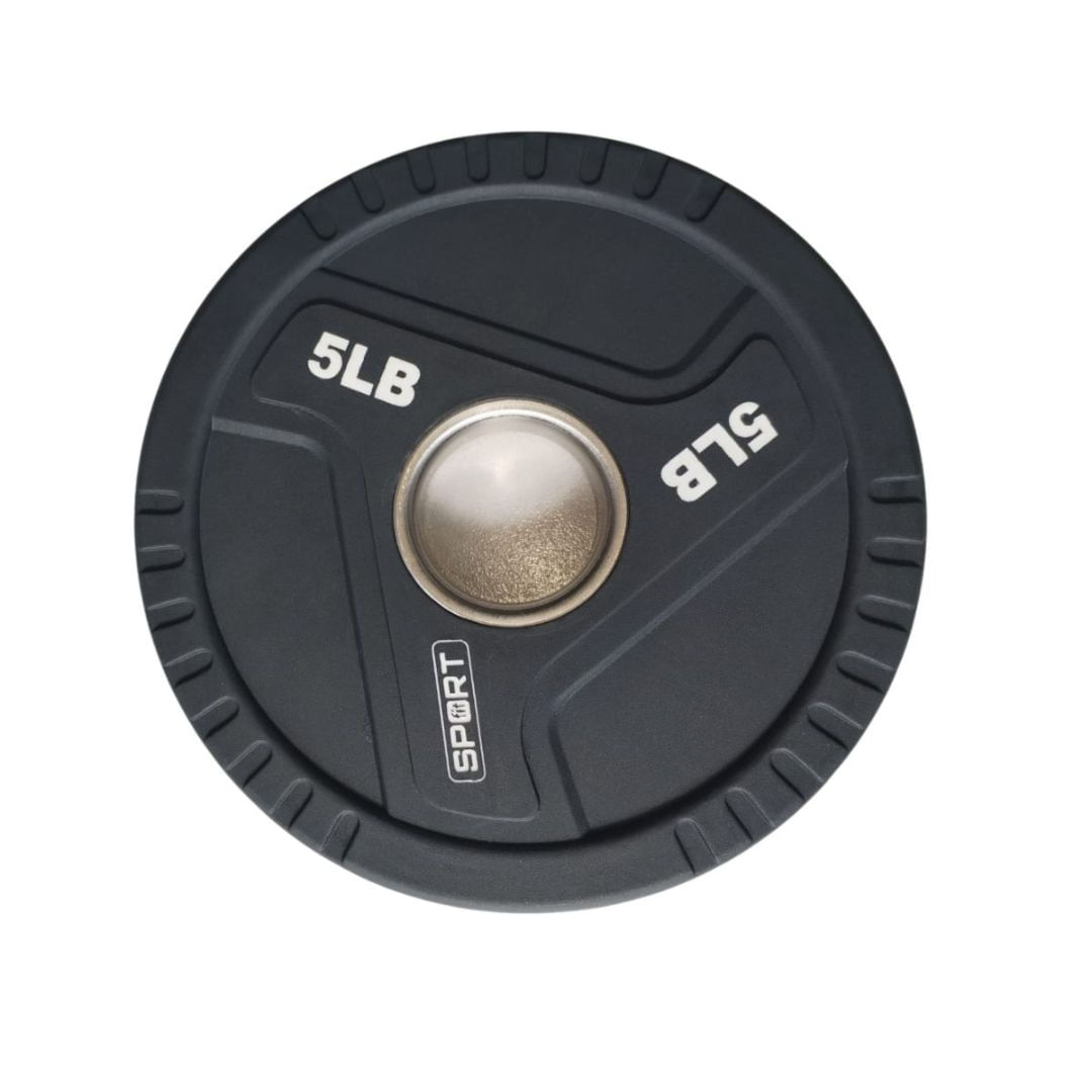 Disco Olímpico SportFit de 5 lb Recubierto de Uretano Premium y Núcleo Metálico