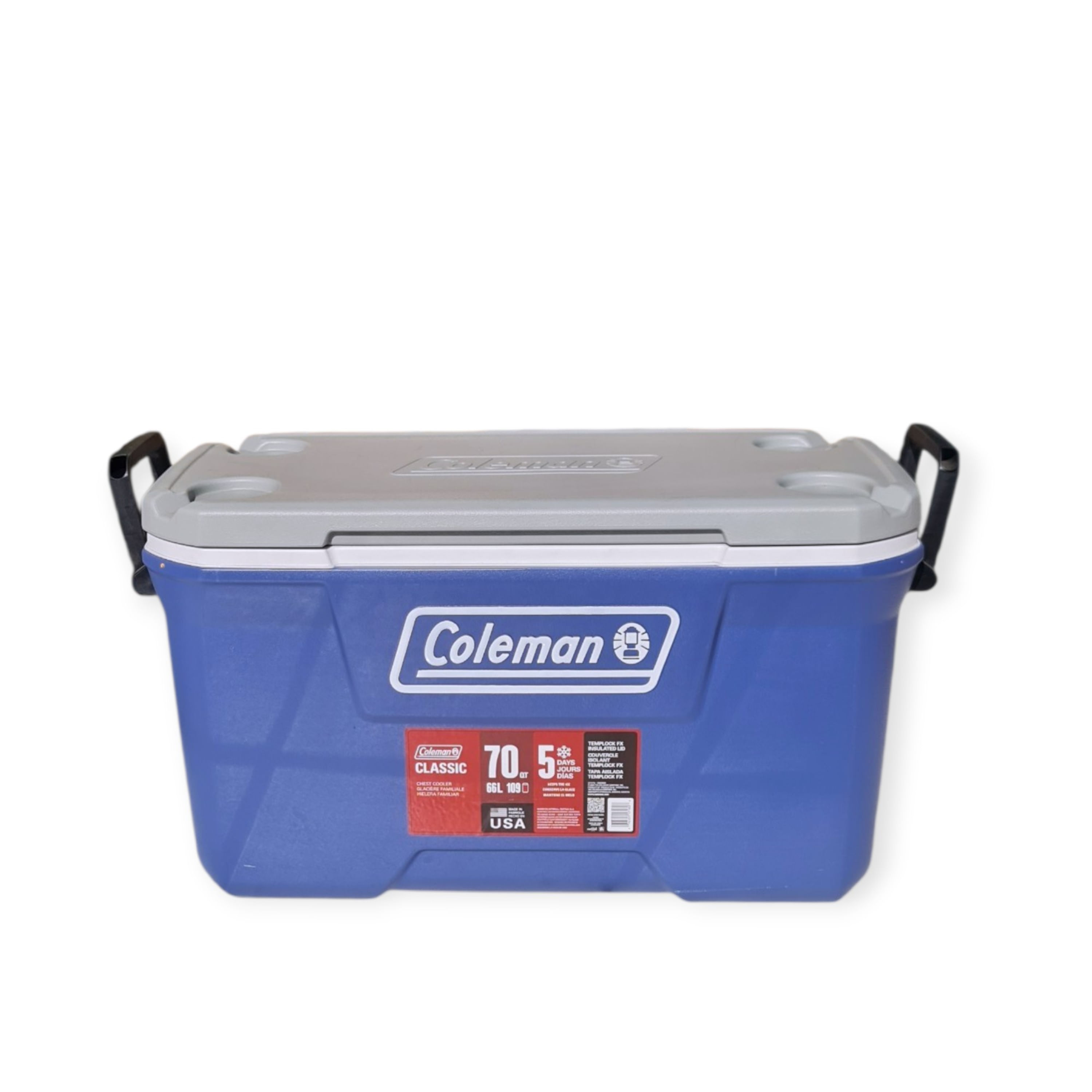 Hielera Coleman color azul 70Qt
