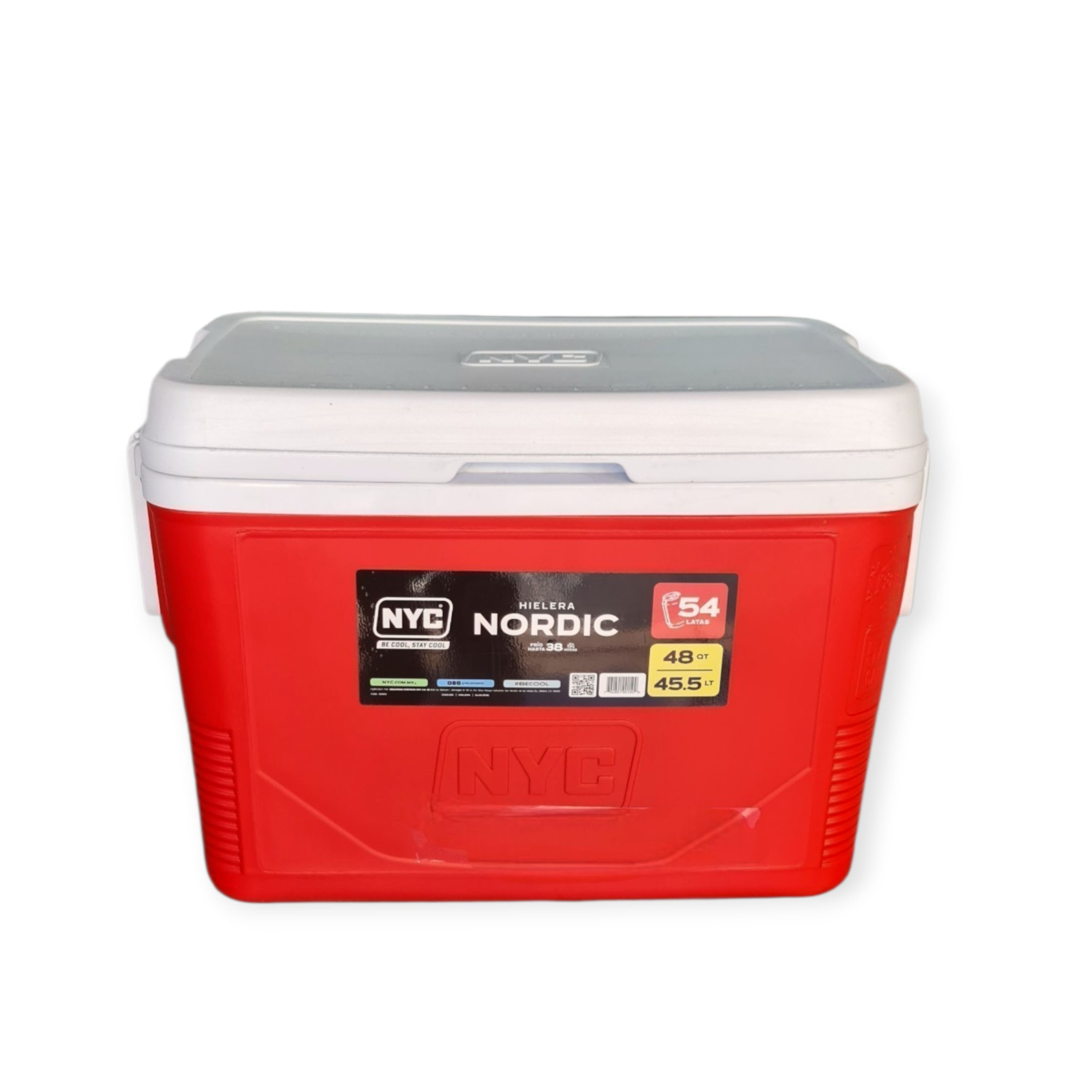 Hielera Nyc color rojo 48Qt 45.5 L