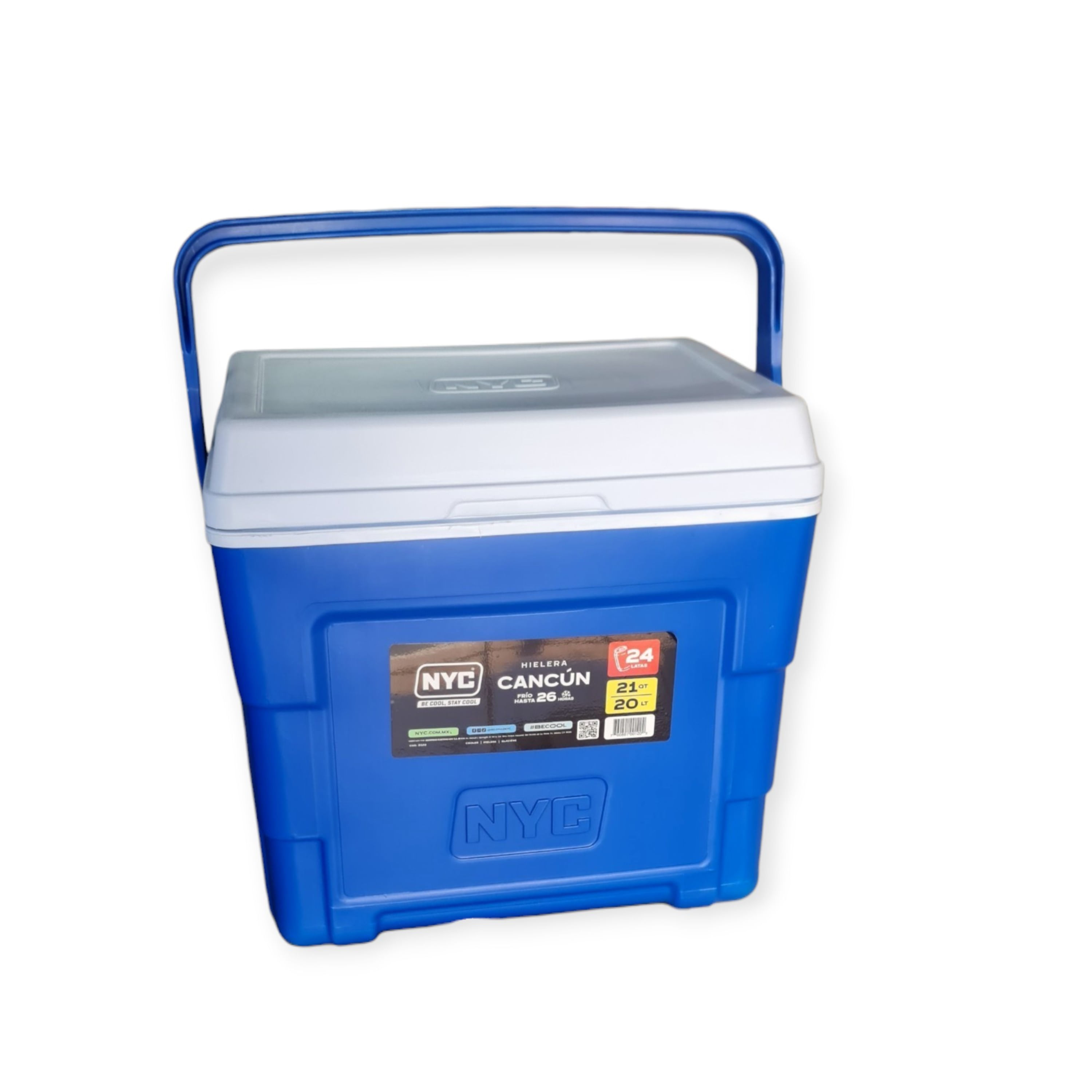 Hielera Nyc cancún color azul 21Qt 20L