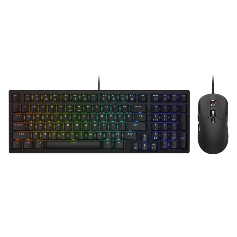 Teclado y mouse Cougar mecánico combat S combo RGB 98% layout mouse 6200 DPI