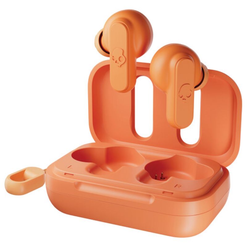 Audífonos in-ear Skullcandy dime bluetooth true wireless con micrófono naranja dorado