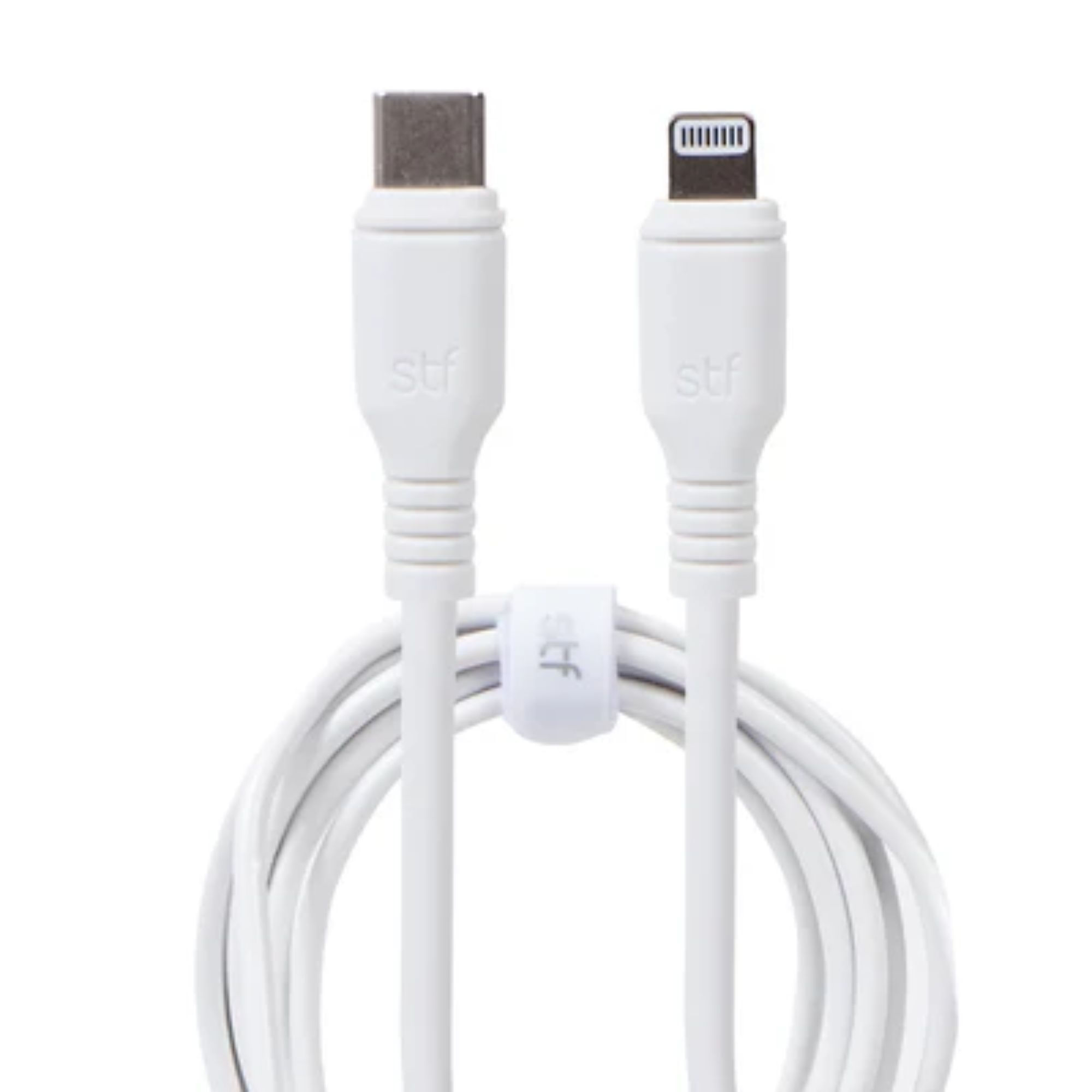 Cable Stuffactory USB tipo C lightning carga ultra rápida 1.8m color blanco