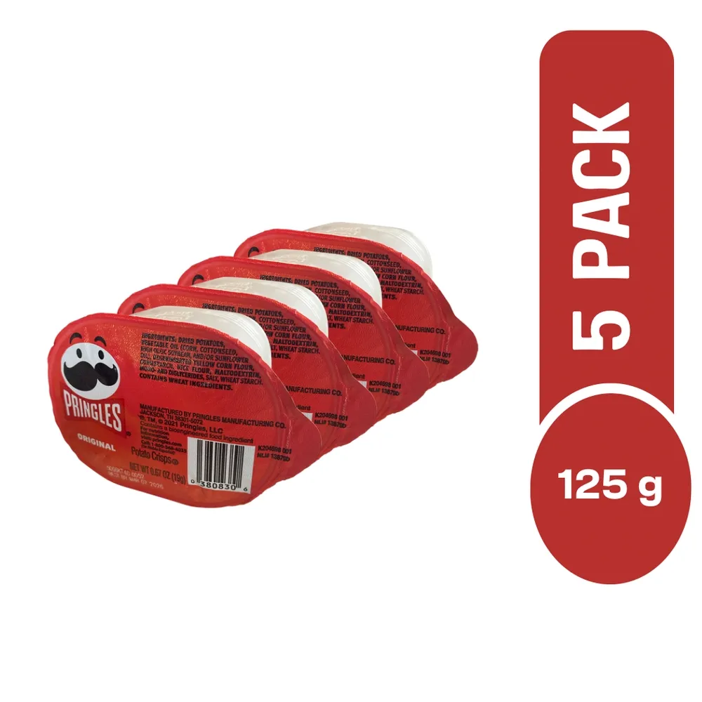 Papas Pringles Sabor Original 5 Pack - 125 g