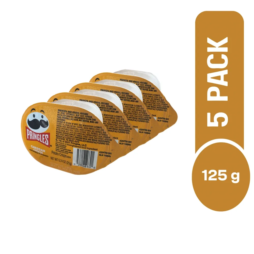 Papas Pringles Sabor a Queso 5 Pack - 105 g