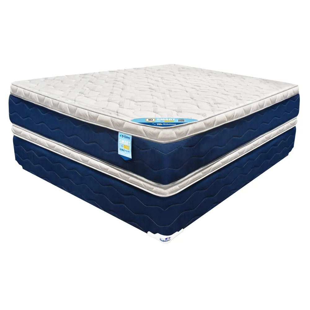 Cama Sublime Smart Doble Pillow Tamaño Queen Set Completo