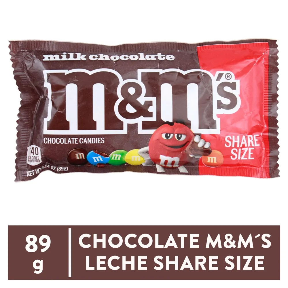 Chocolates M&Ms con leche - 89 g