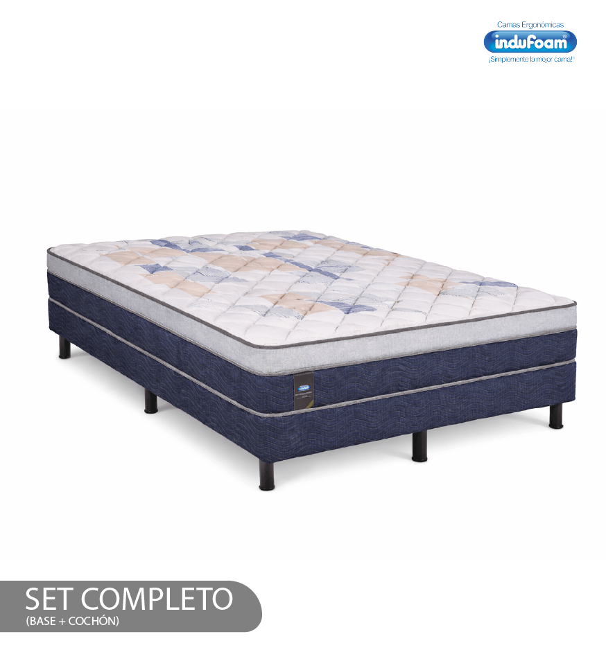 Set de cama indufoam luxurious comfort (colchón + base) Set de cama indufoam luxurious com…