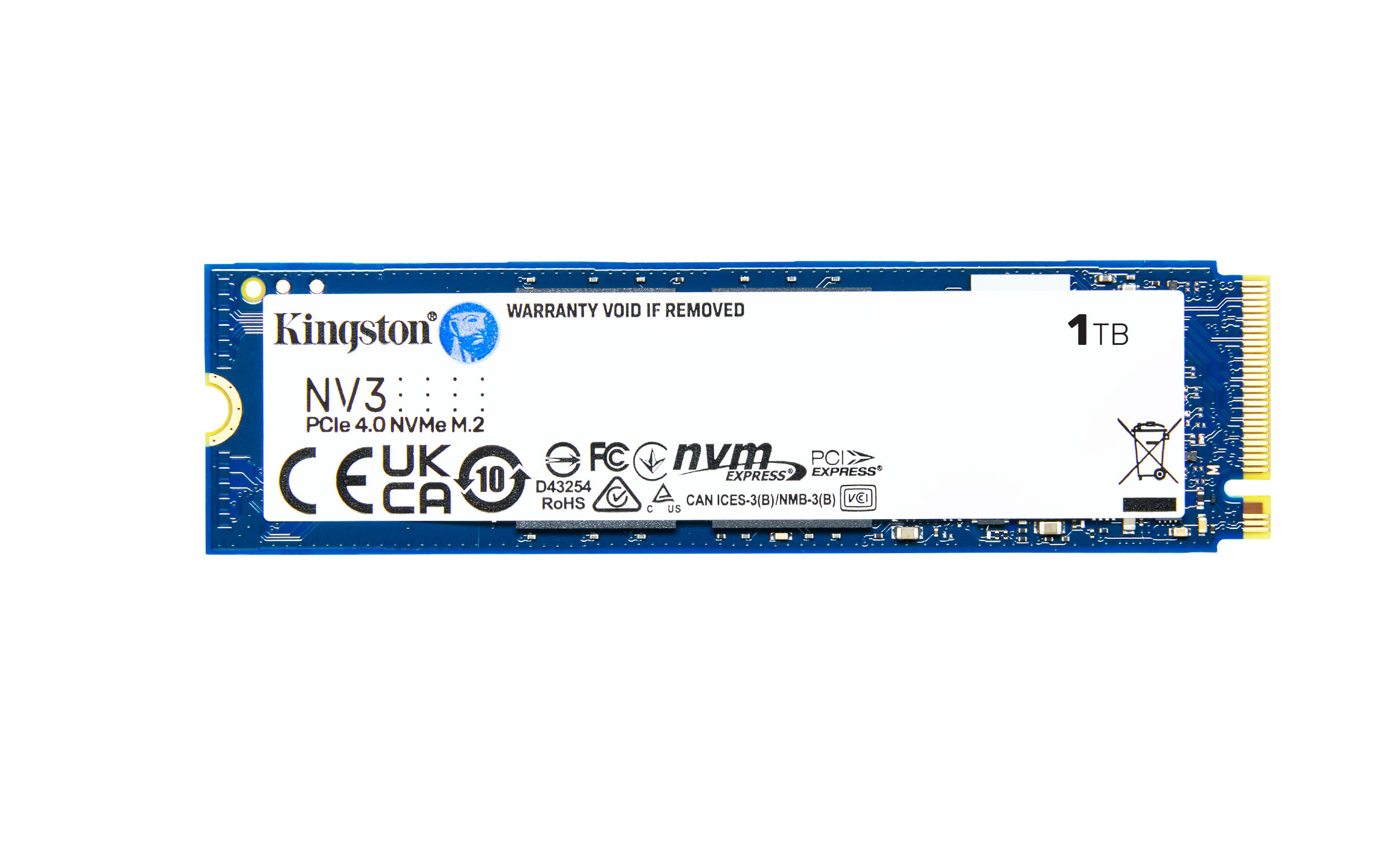 Unidad SSD Kingston M.2 2280 1TB NV3 PCIe NVMe 6000Mbps SNV3S/1000G