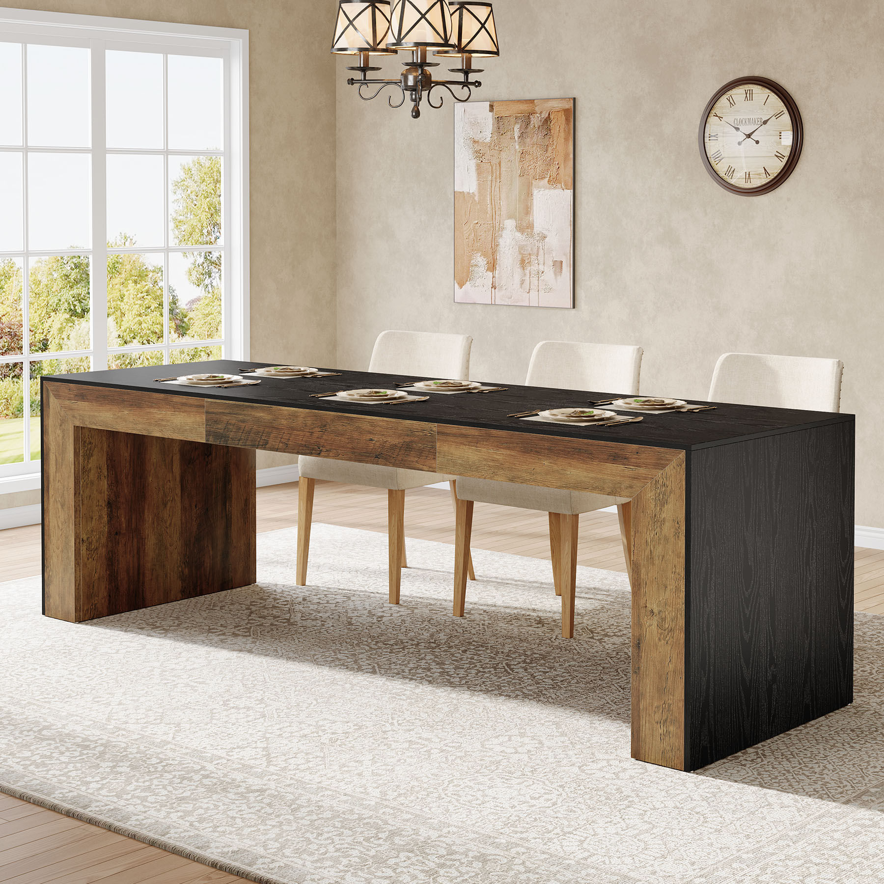 Mesa de comedor Tribesigns de 8 personas modelo: HOGA-SL0078X