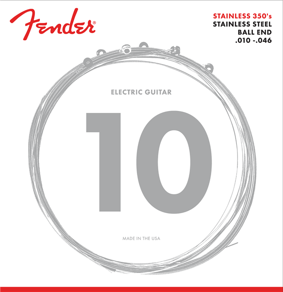 Cuerdas Fender para guitarra eléctrica 350R regular set de 6 unidades calibres 010 013 017…