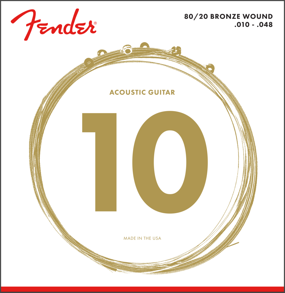 Cuerdas Fender para Guitarra Acustica 70Xl Extra Light Set De 6Unidades Calibres 010 014 0…