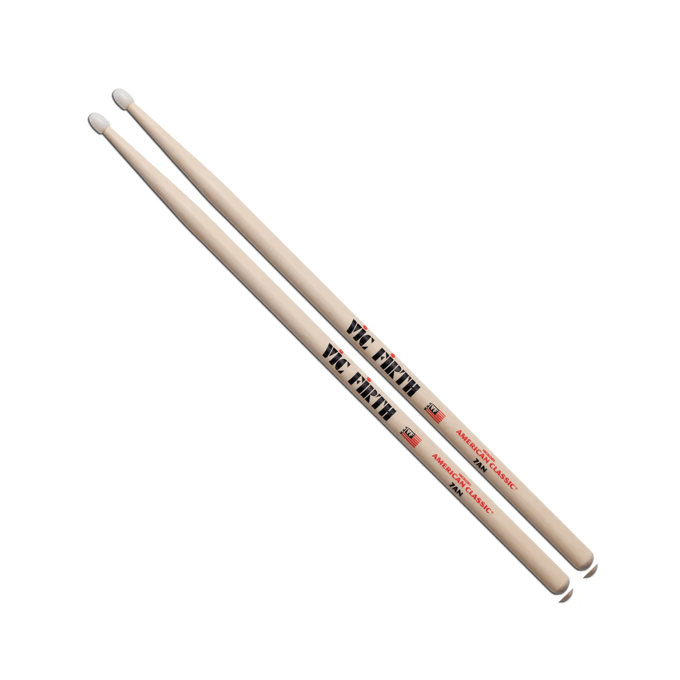 Baquetas Vic Firth para Bateria Par largo 15 1/2Pulg, Punta Plastica