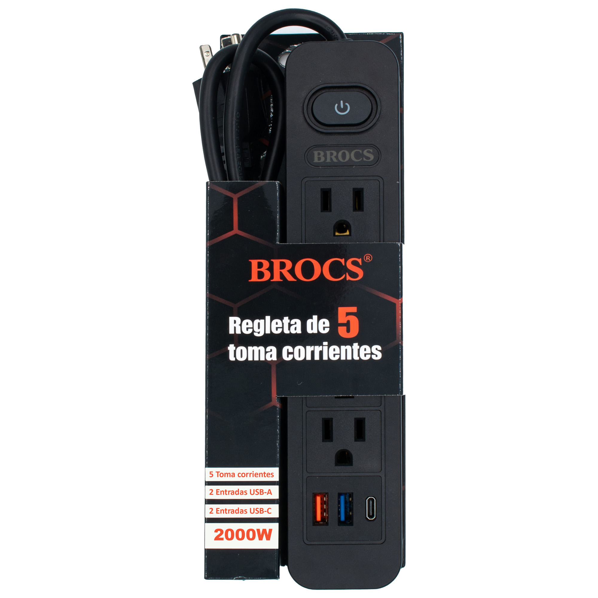 Regleta eléctrica BROCS cable 90cm