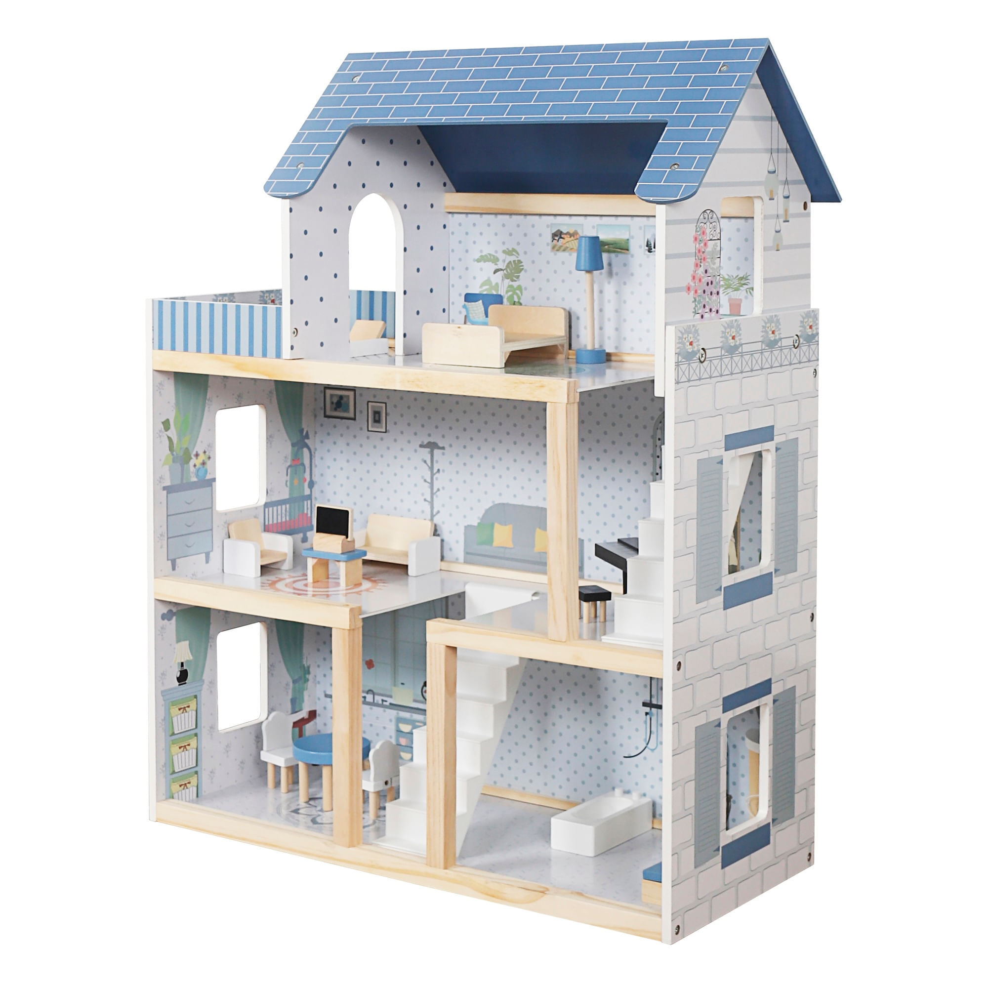 Casa de muñecas moderna juguete montessori Kids modelo w06a413h