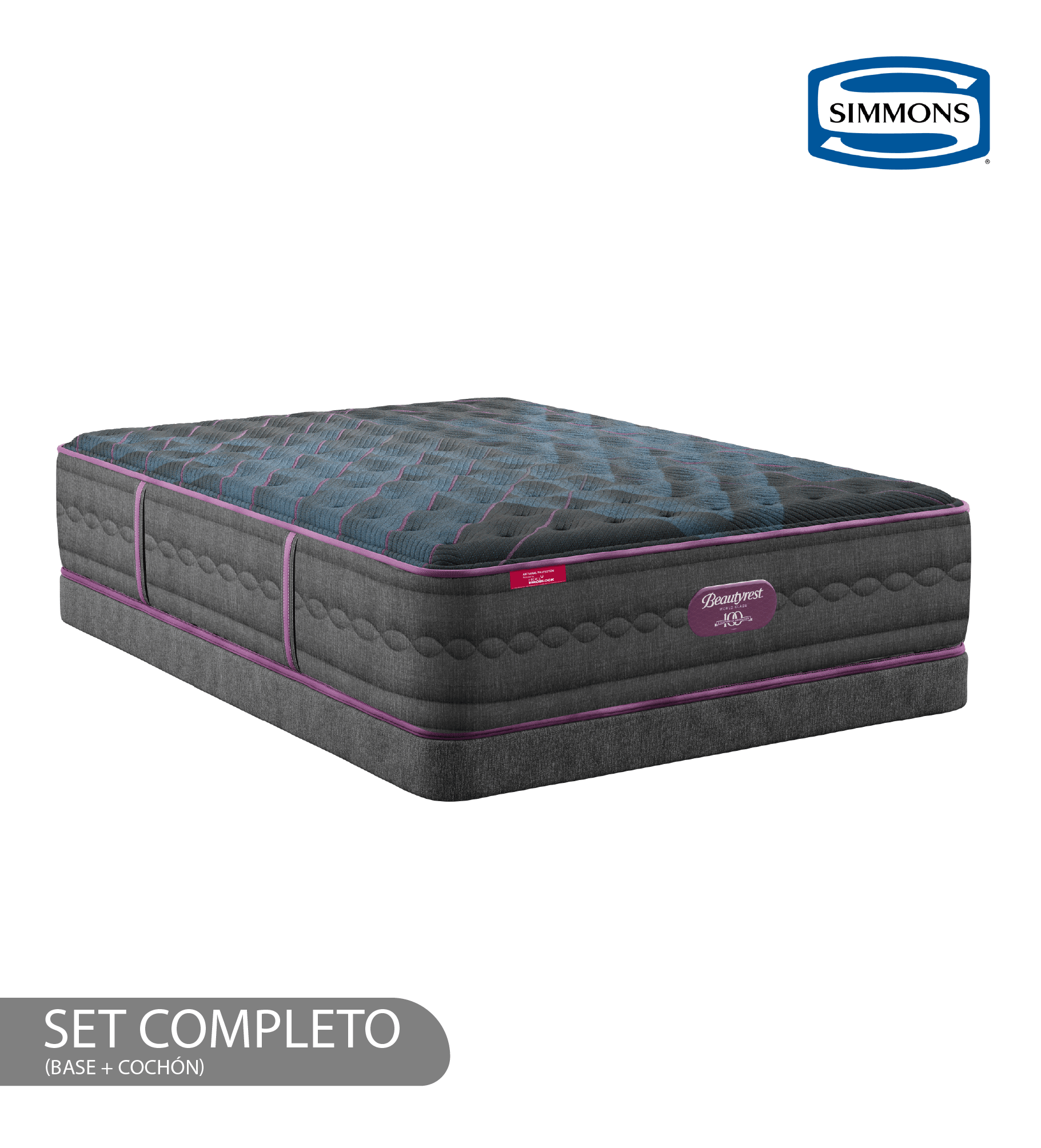 Set de Cama Simmons Beautyrest Premier Collection World Class Firm (Colchón + Base) Set de…
