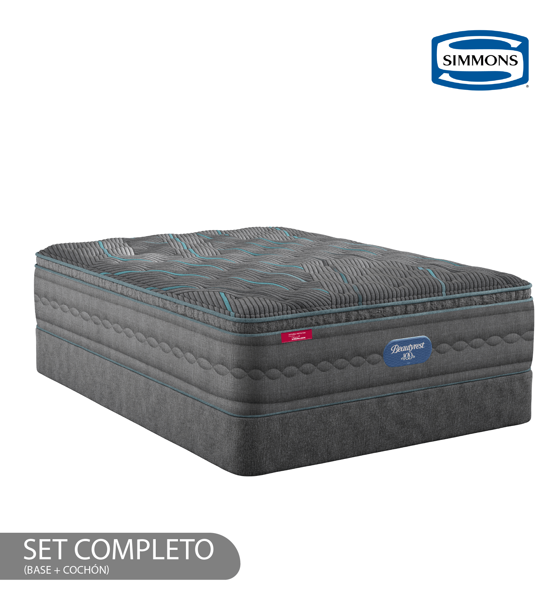 Set de Cama Simmons Beautyrest Pillow Top Signature Collection (Colchón + Base) Set de Cam…