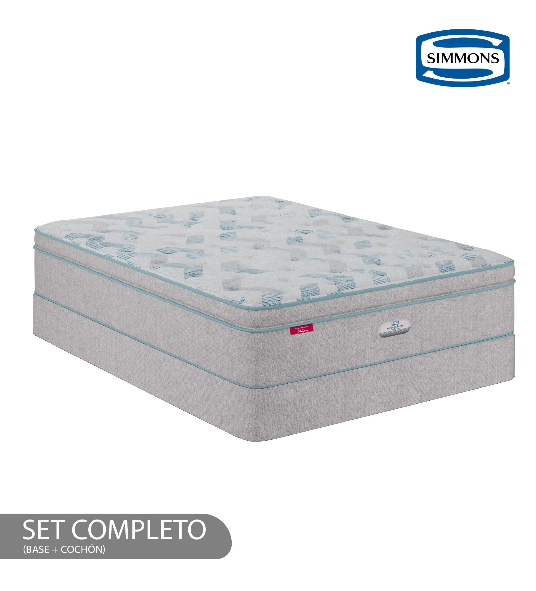 Set de Cama Simmons Beauty Sleep Super Pillow Top (colchón + base) Set de Cama Simmons Bea…