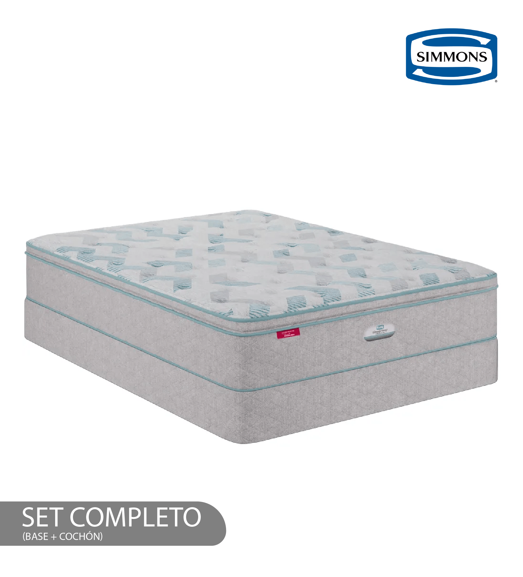 Set de Cama Simmons Beauty Sleep Pillow Top (Colchón + Base) Set de Cama Simmons Beauty Sl…