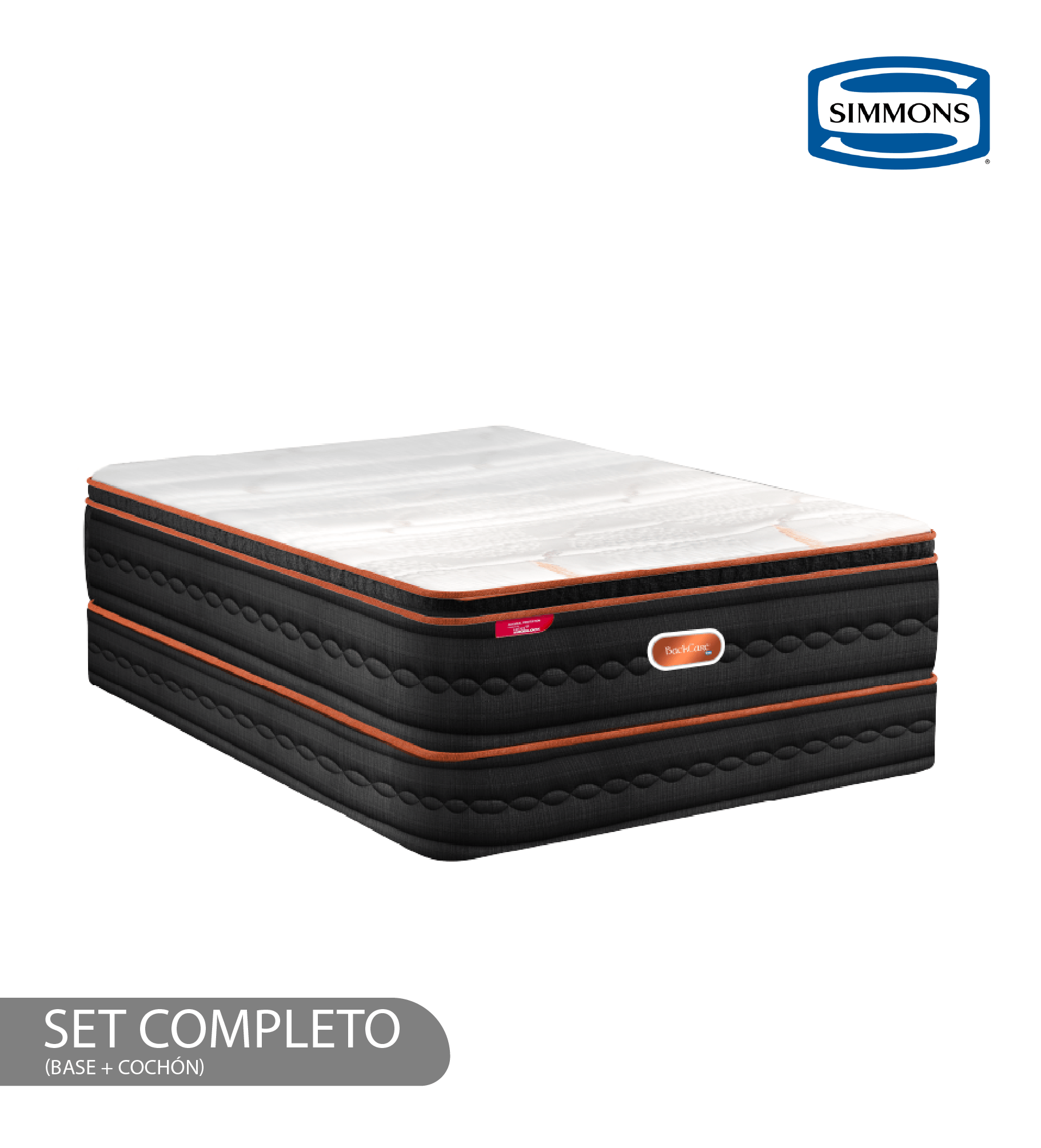 Set de Cama Simmons BackCare Copper Therapy (Colchón + Base) Set de Cama Simmons BackCare…