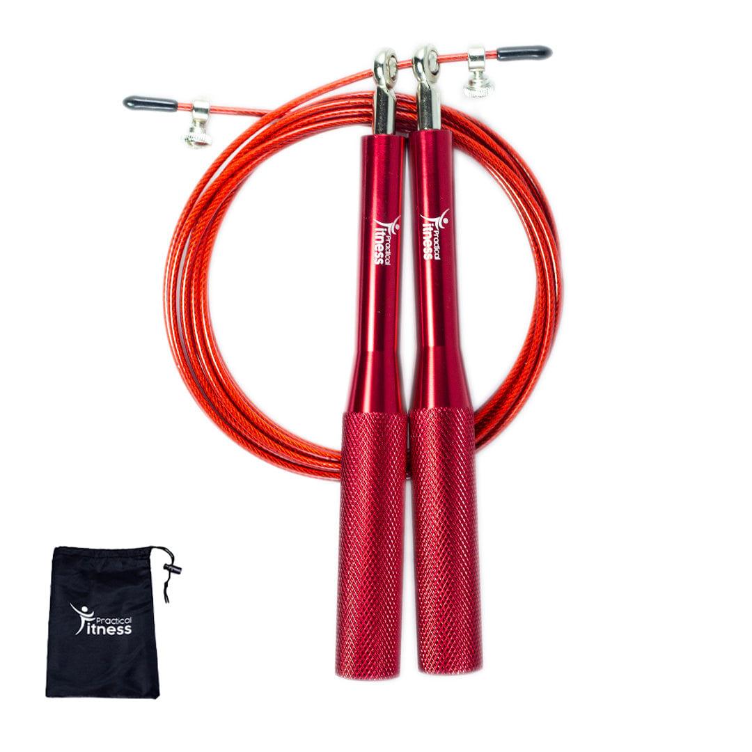 Cuerda de aluminio Practical Fitness roja