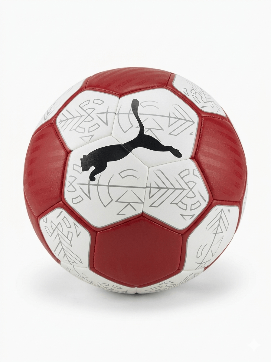 Balón de fútbol Prestige Puma No 3 color blanco con rojo