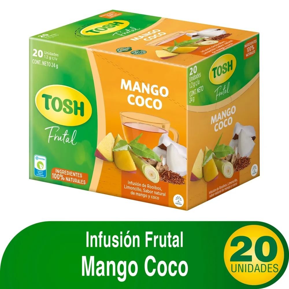 Infusión Tosh Mango Coco - 20 Unidades