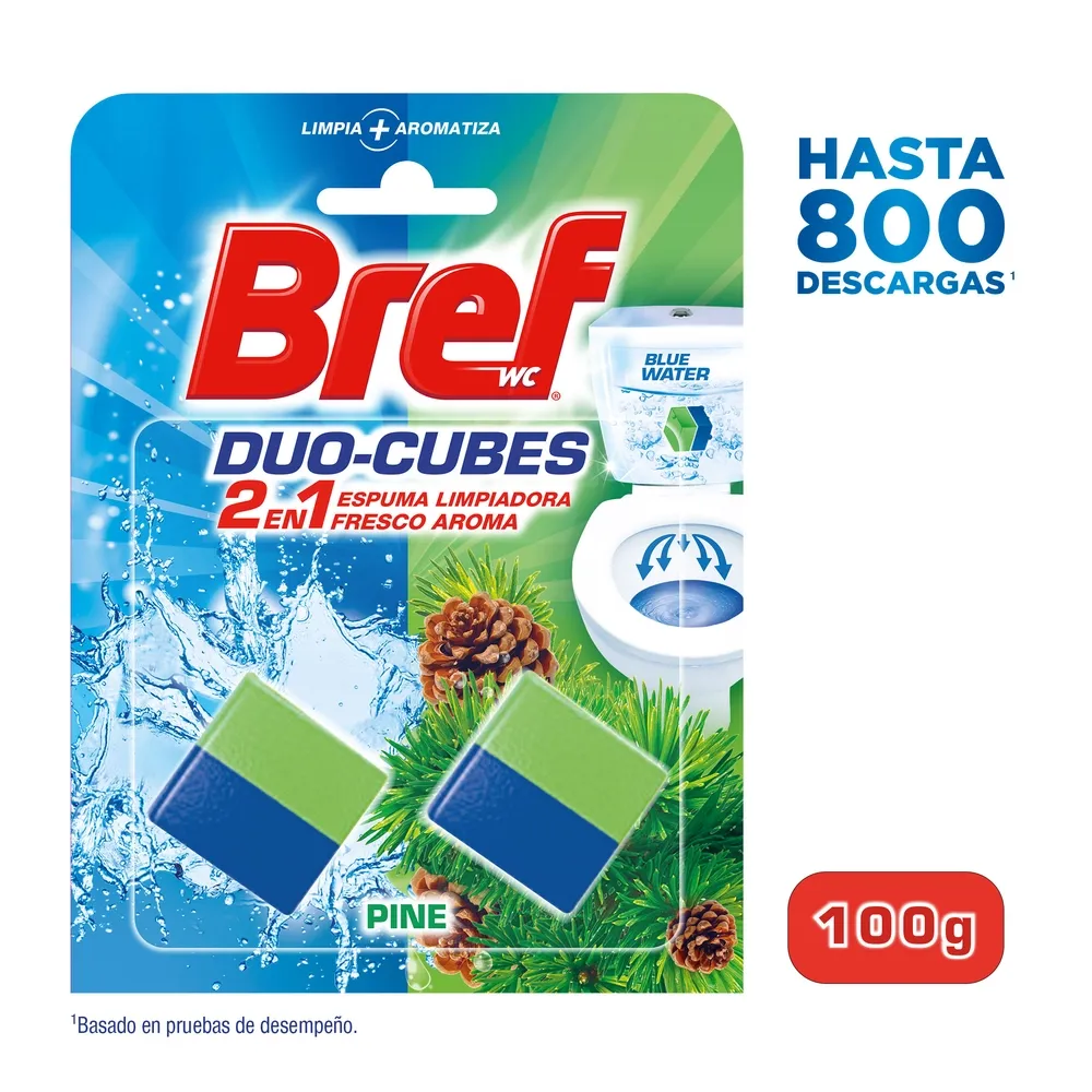 Pastilla Limpiadora Bref Duo Cubes Pine