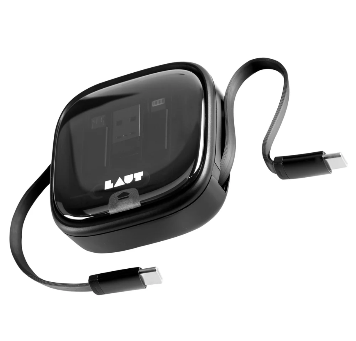 Cable Laut Link mini caja con cable/adaptadores 60W Negro