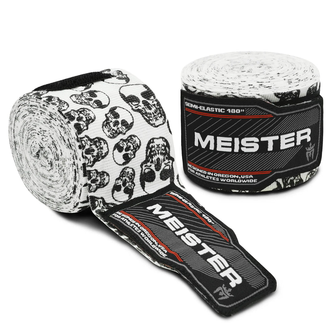 Vendas semielasticas para boxeo y MMA Meister calaveras de 180 pulgadas (par)