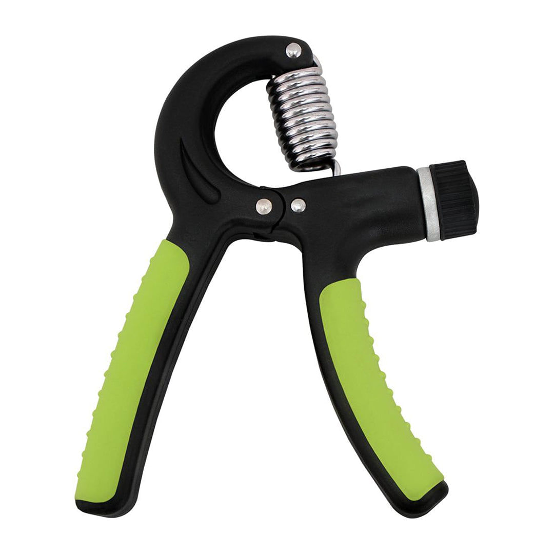 Entrenador de grip negro con verde
