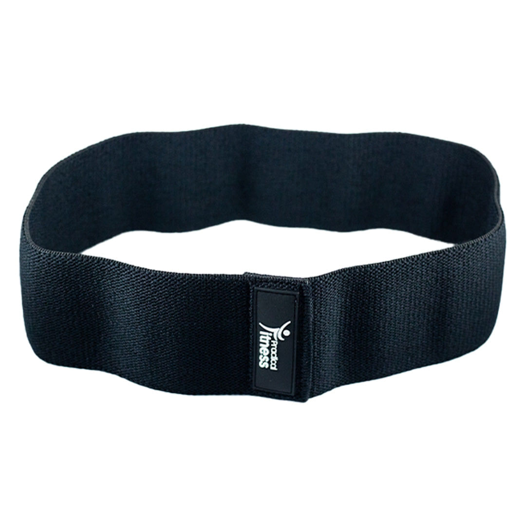 Banda de tela resistencia baja Practical Fitness negra