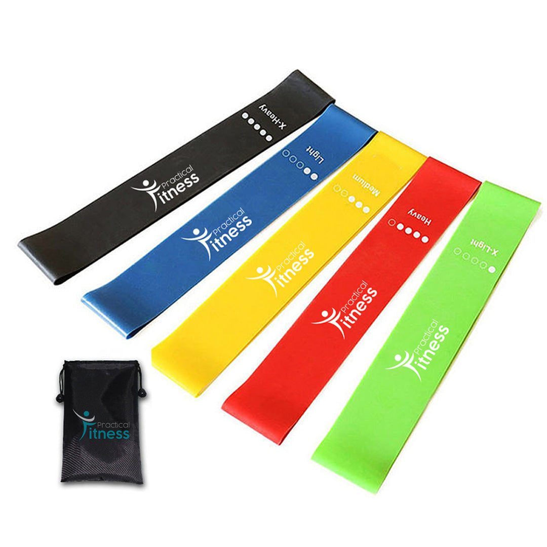 Bandas de latex kit de 5 resistencias Practical Fitness