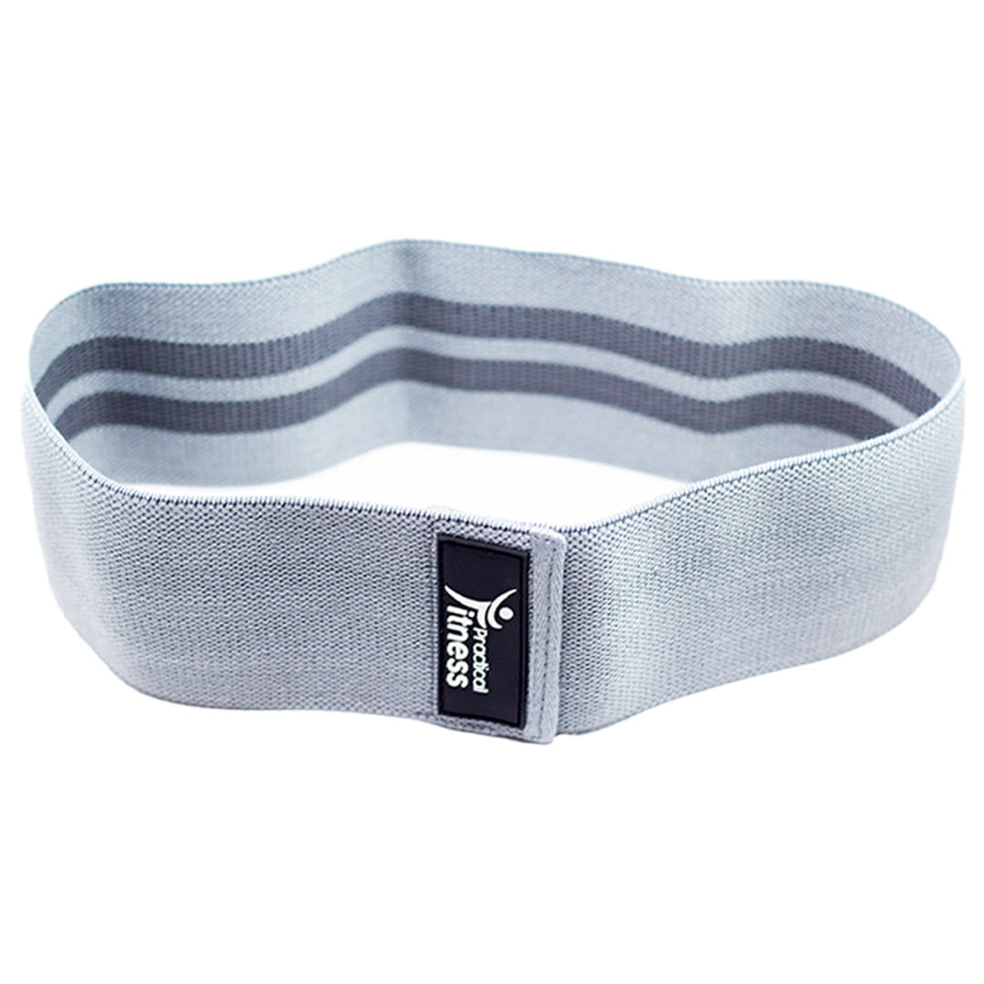 Banda de tela resistencia media Practical Fitness gris