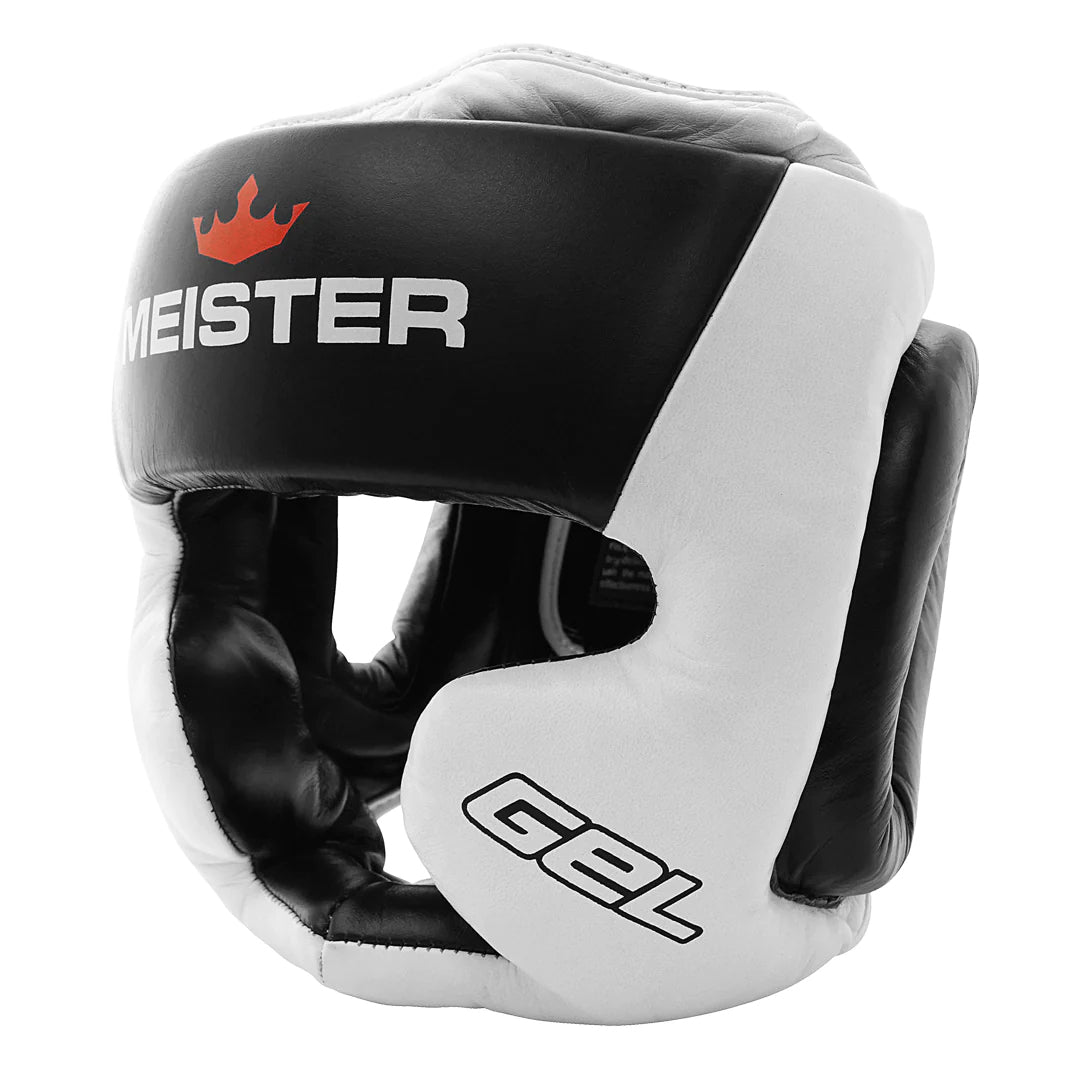 Casco para boxeo Meister blanco con negro XXL